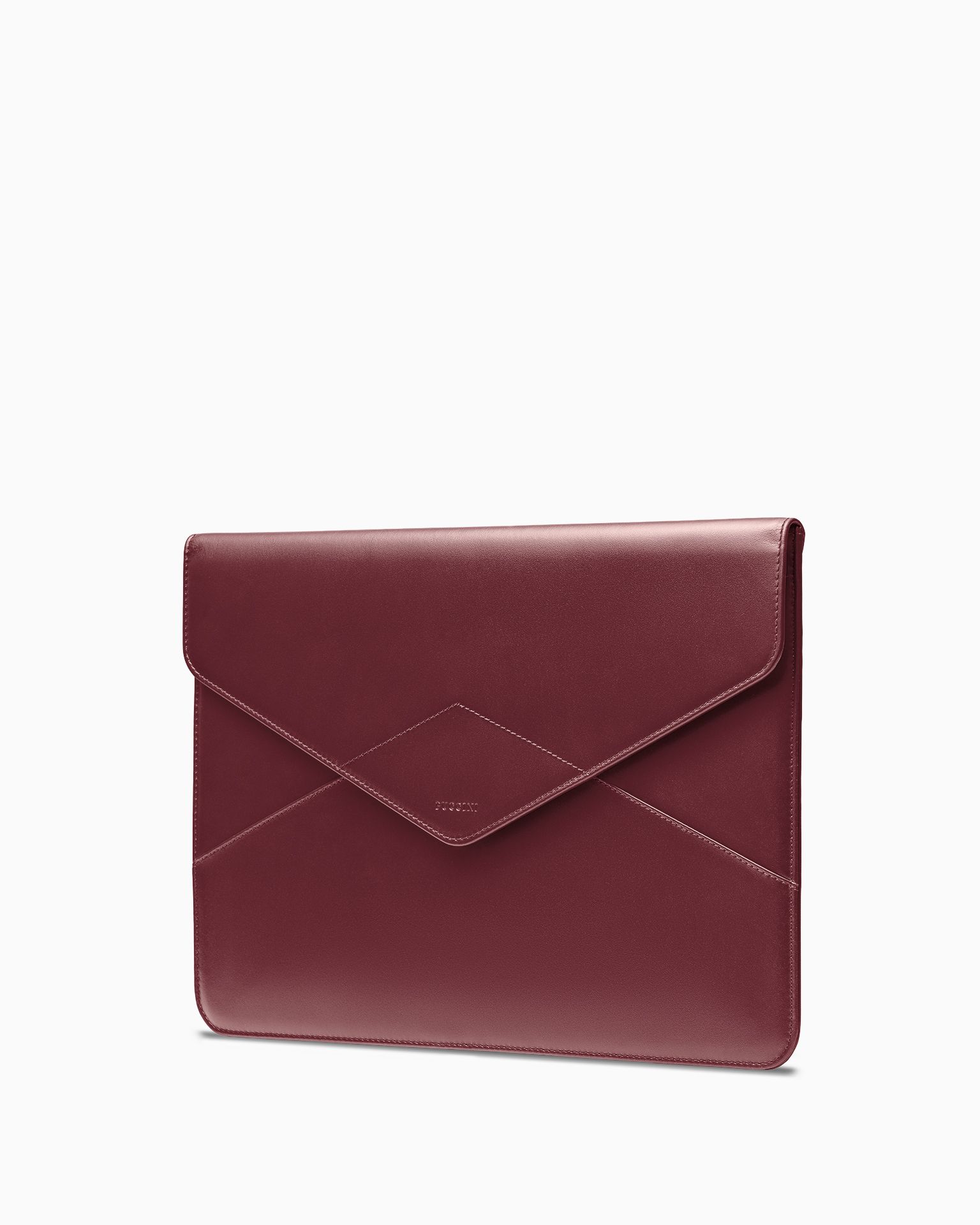 Etui na laptopa 13 cali ze skóry naturalnej bordowe