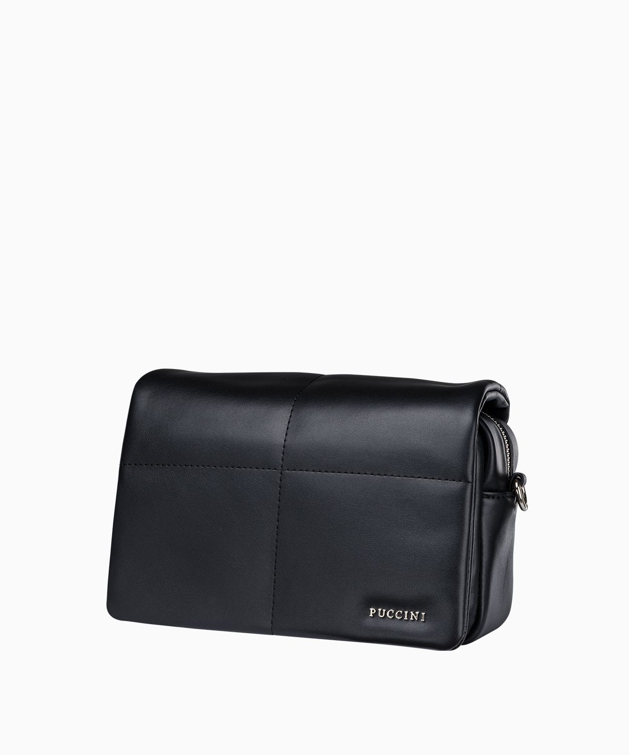 Czarna torebka damska crossbody na szerokim pasku
