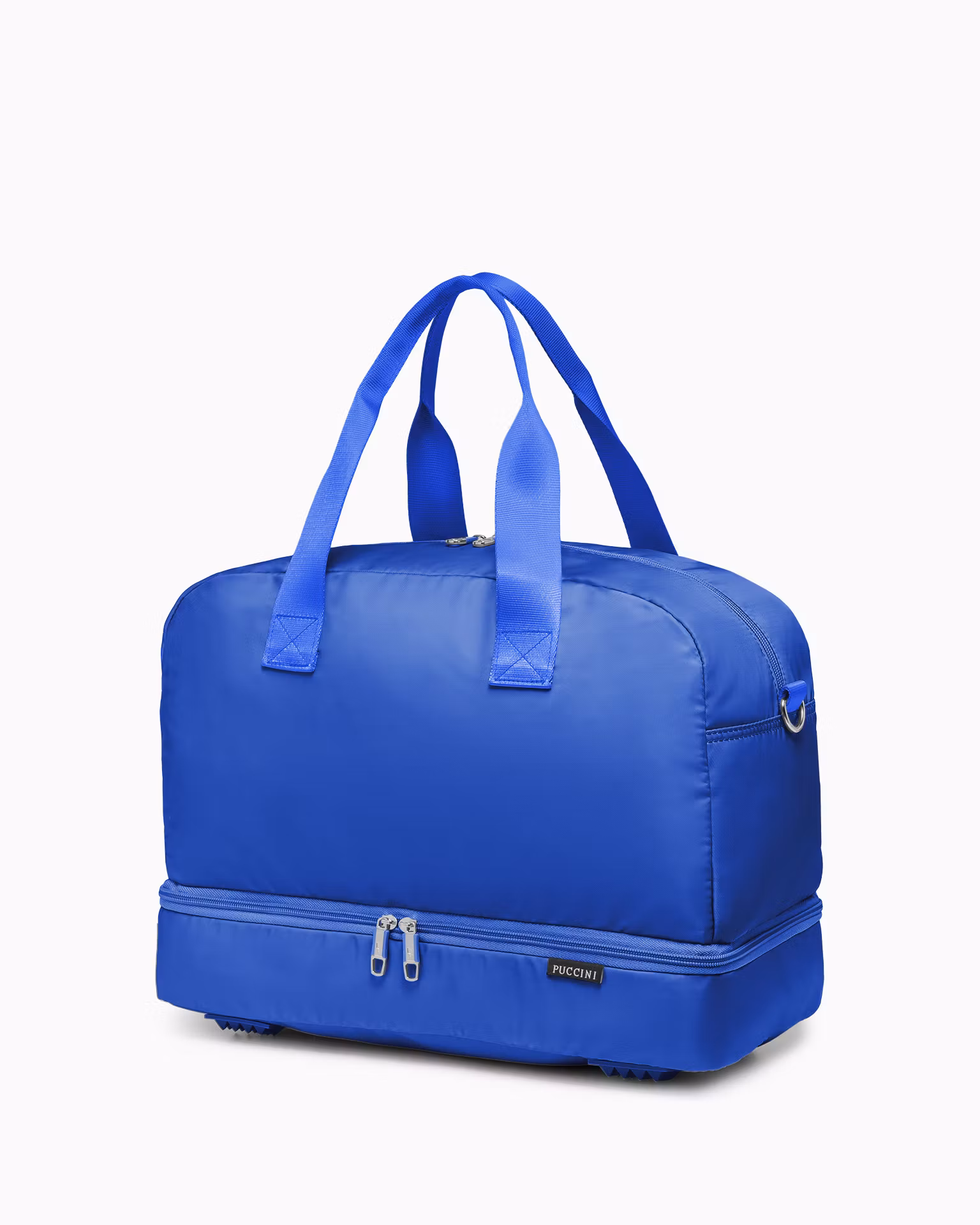 Torba sportowa z kieszenią na dnie niebieska