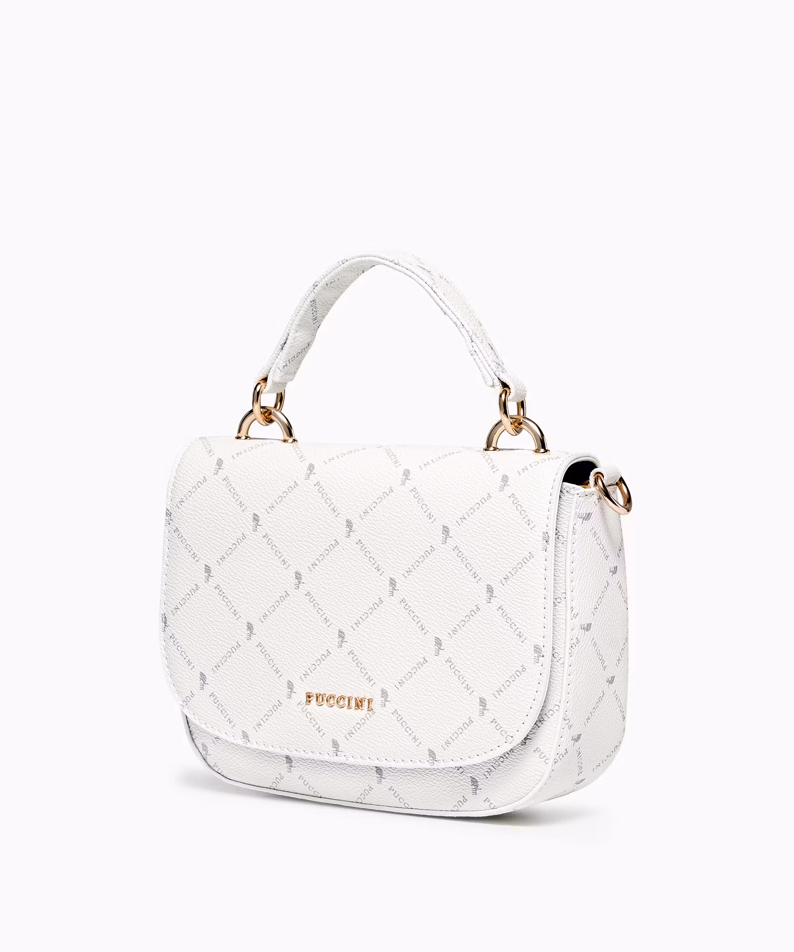 Torebka damska listonoszka crossbody biały monogram