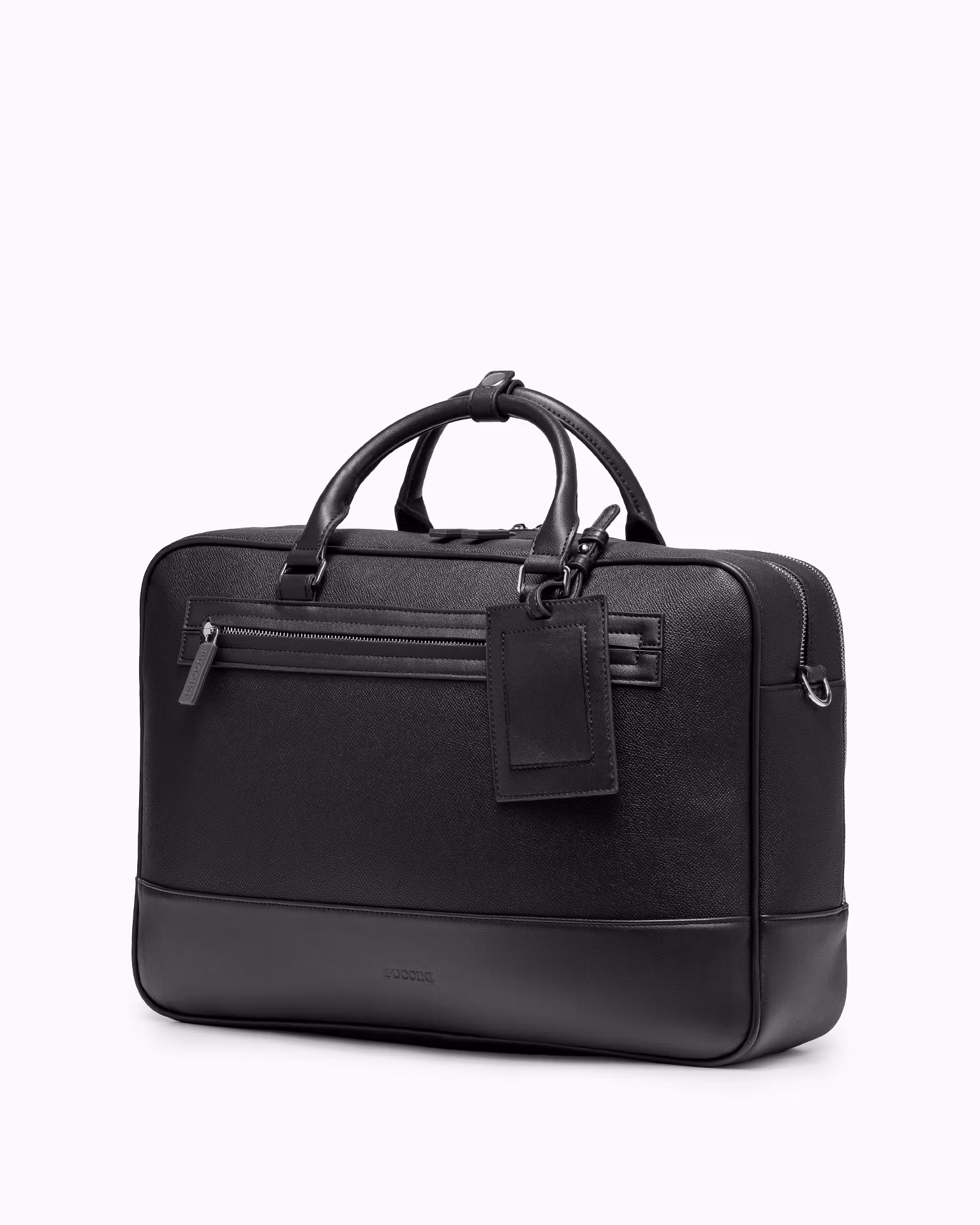 Torba na laptopa 17 cali ze skóry ekologicznej elegancka czarna