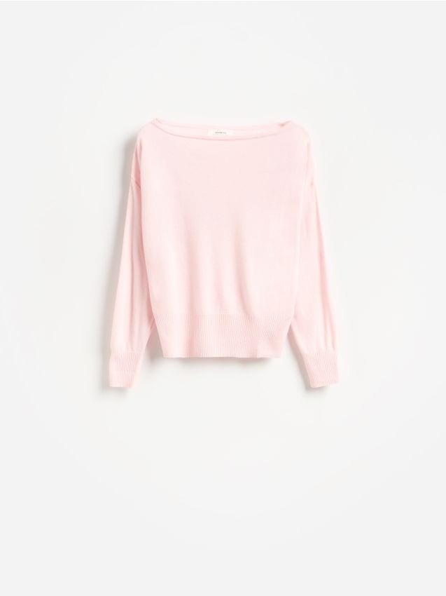 Reserved - Sweter z wełną - pastelowy róż