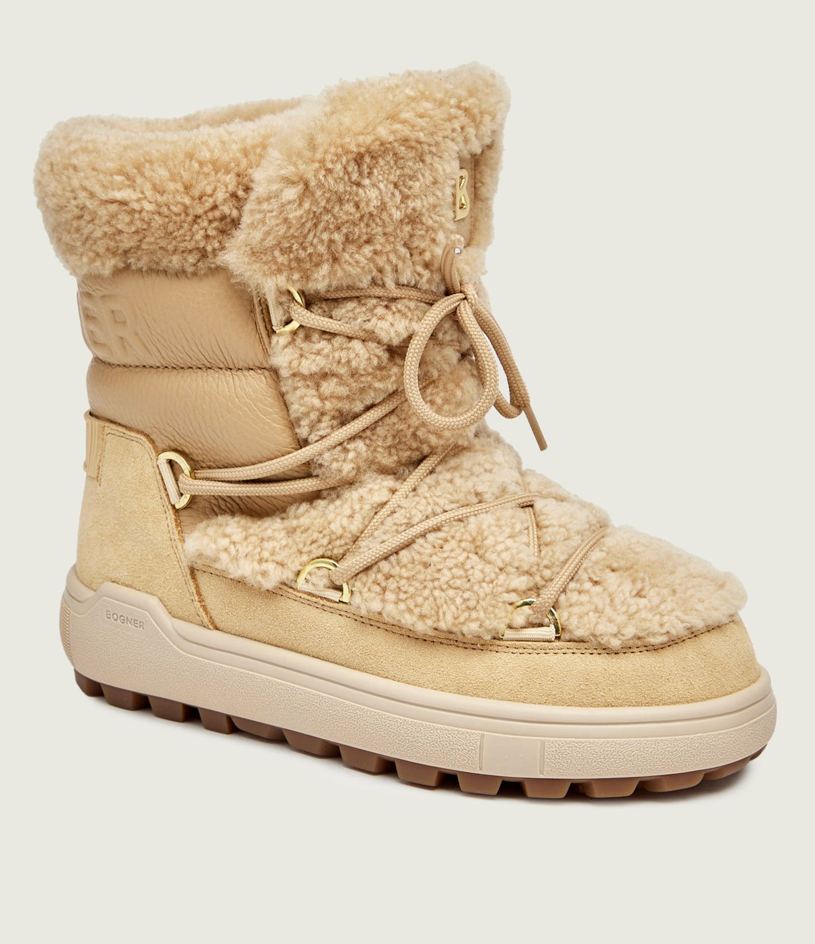 Bogner Śniegowce Chamonix S 10 C shearling zamsz skóra