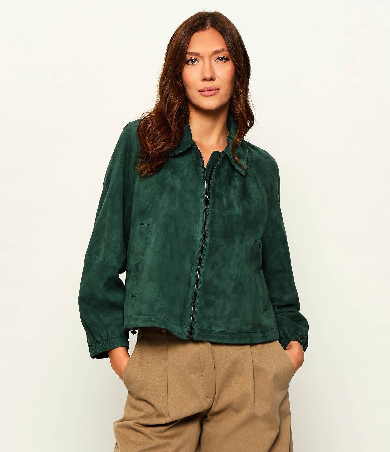 Weekend MaxMara Kurtka Wkdzuppa Regular Fit zamsz