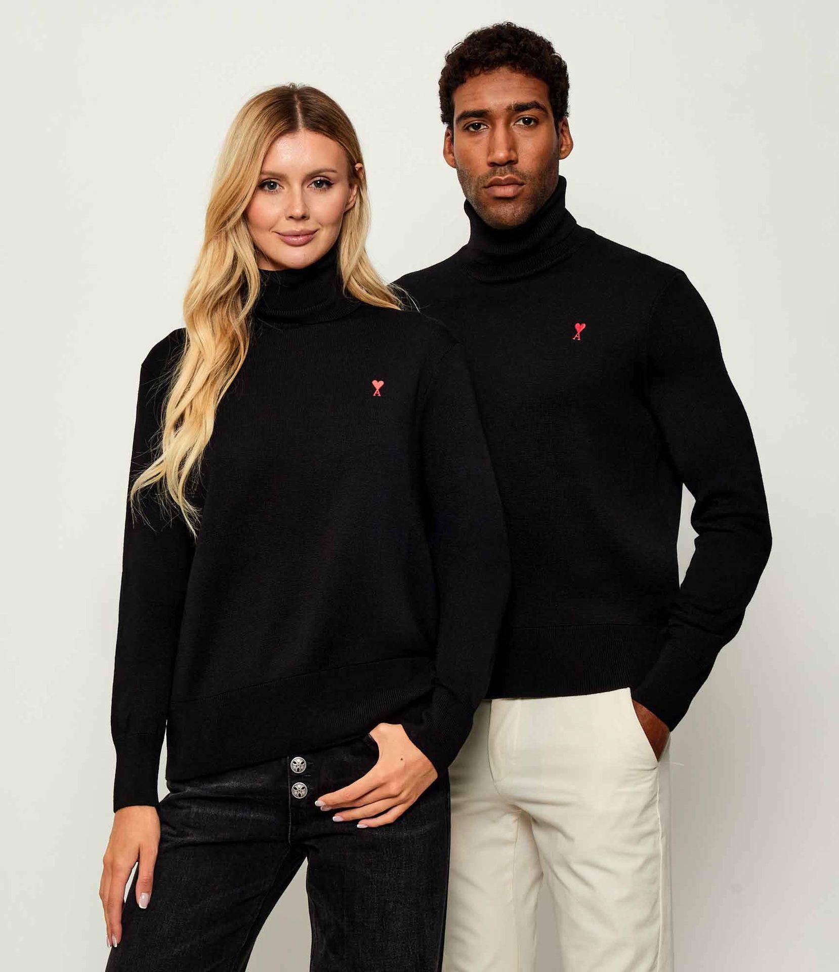 AMI Paris Wełniany golf Regular Fit