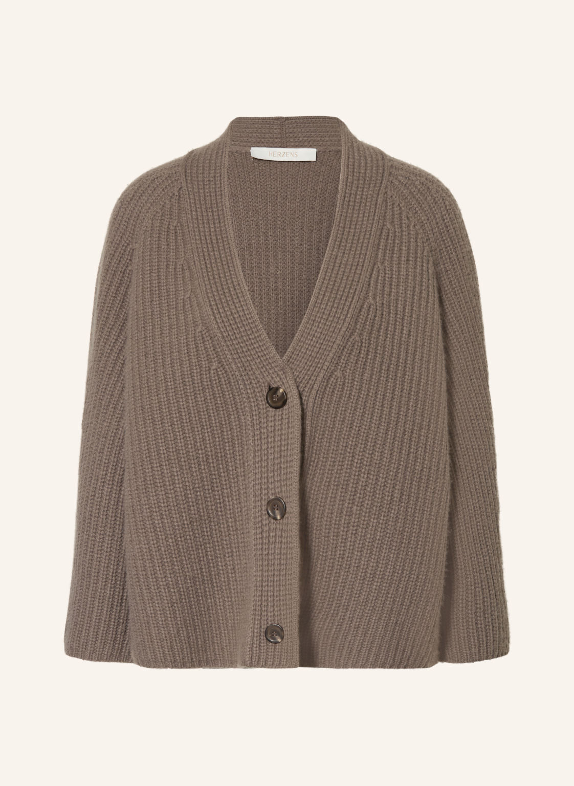 Herzens Kardigan Malou Z Kaszmirem beige