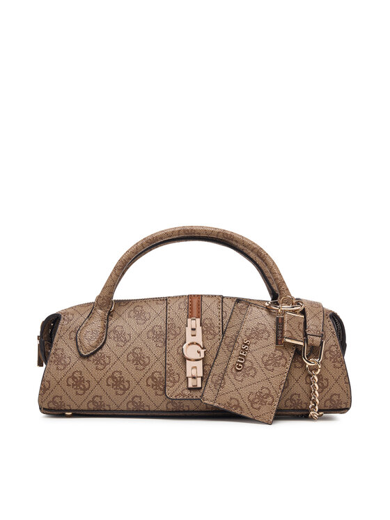 Guess Torebka Yvonne Logo Mini HWSG23 78760 Brązowy jasny