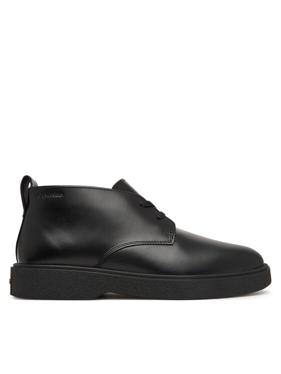 Calvin Klein Trzewiki Text Rubber Desert Boot Lth HM0HM02255 Czarny