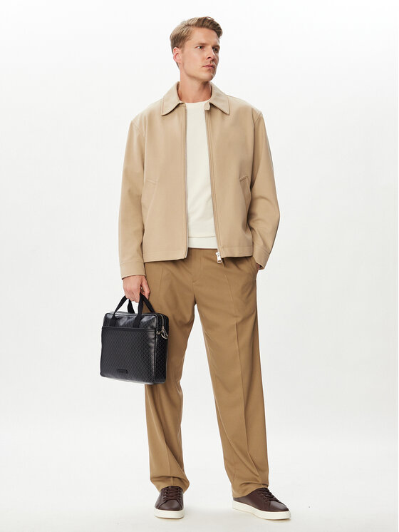 Calvin Klein Torba na laptopa Emblem Aop Coated Commuter/Lapto LV04D3625G Czarny
