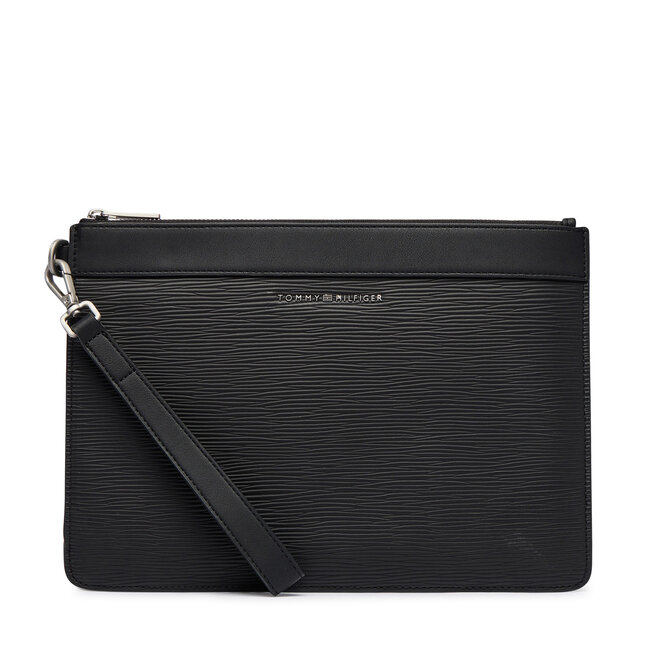 Saszetka Tommy Hilfiger Th Business Saffiano Pouch AM0AM14823 Czarny