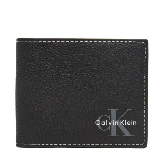 Portfel Calvin Klein Bold Pebble Billfold W/ Coin LV04D1270G Czarny