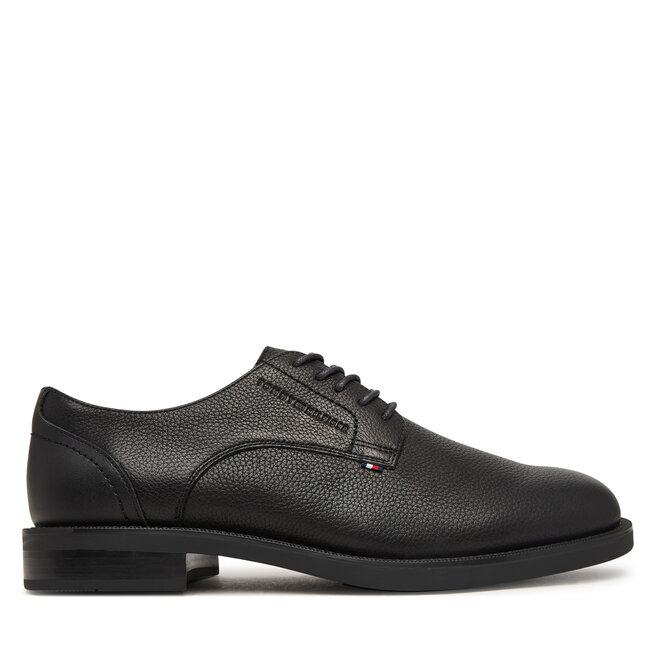 Półbuty Tommy Hilfiger Lth Mix Dress Hilfiger Shoe FM0FM06086 Czarny