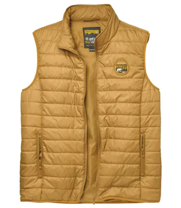 Outdoorowa, pikowana kamizelka Mężczyzna Atlas For Men - Kolor : Żółty - Rozmiar : 4XL