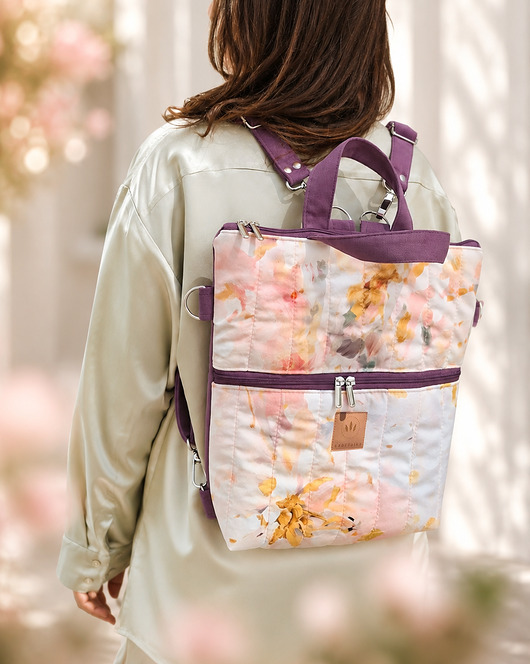 Pikowany plecak torba 2w1 Verona