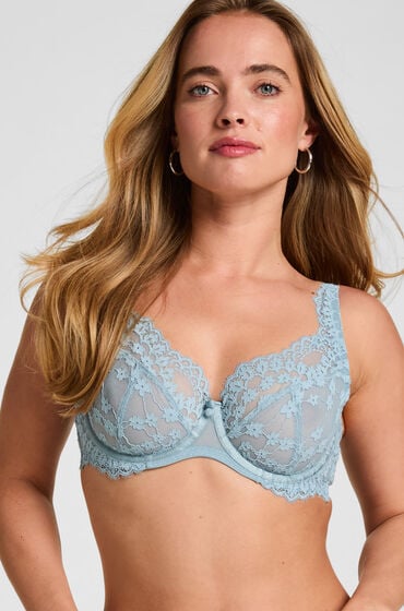 Hunkemöller Biustonosz nieusztywniany z fiszbinami Daisy Niebieski