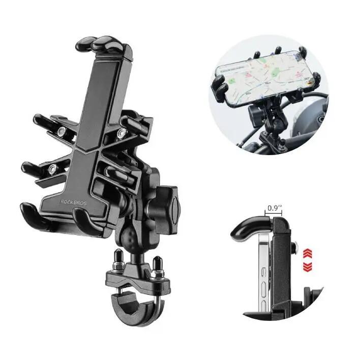 Uchwyt na telefon Heavy Duty metalowy z absorpcją drgań (25210024001) ROCKBROS
