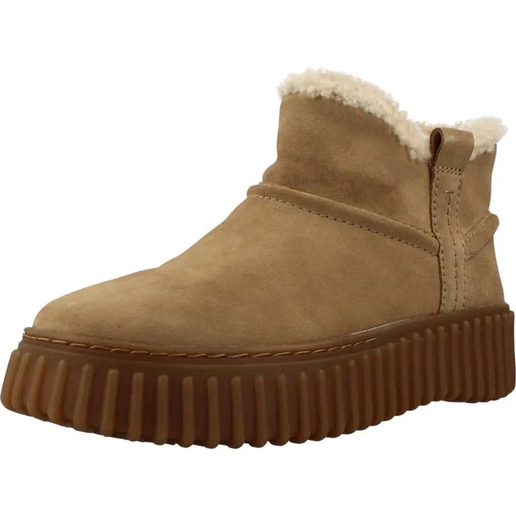 CLARKS 26327994C TORHILL WARM Jasnobrązowy