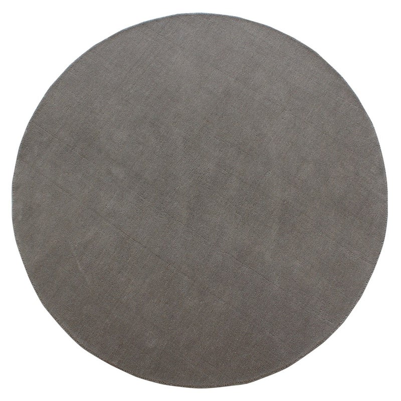Okrągły dywan 100% wełna tkany ręcznie - śr. 200 cm - Taupe - 1800g/m² - SELINA
