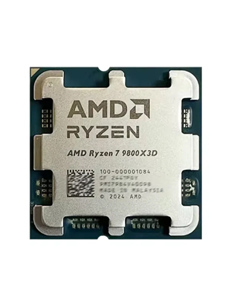 Procesor AMD Ryzen 7 9800X3D do komputerów stacjonarnych – 8 rdzeni, 5,6 GHz Boost, 96 MB pamięci podręcznej L3, 120 W TDP, AM5, bez chłodzenia w zestawie