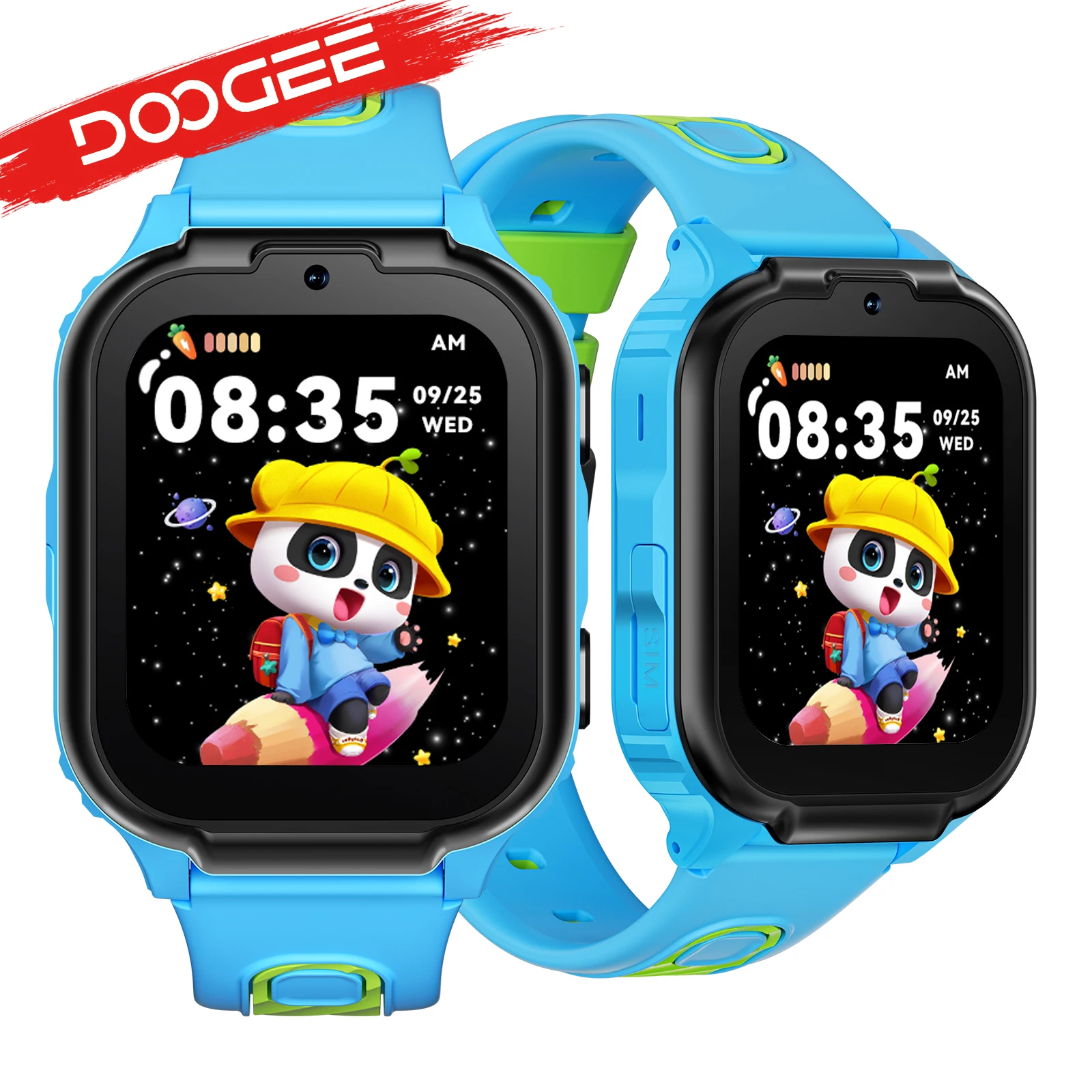DOOGEE Anyscene S1 4G Smartwatch dla dzieci z GPS, lokalizacją w czasie rzeczywistym, pamięcią 1GB+8GB, kamerą, wideorozmowami, monitorowaniem tętna i możliwością pobierania aplikacji. Light Blue