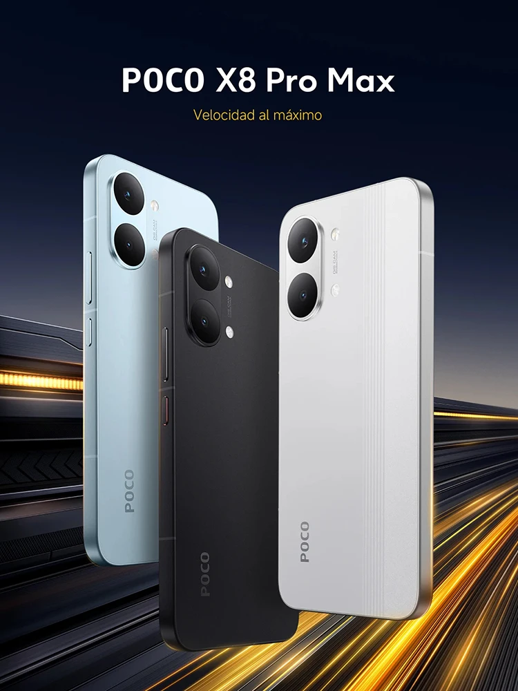 POCO X8 Pro MAX 5G 12GB 256GB 512GB NFC Smartfon Dimensity 9500s 8500mAh 50MP Kamera OIS Orange