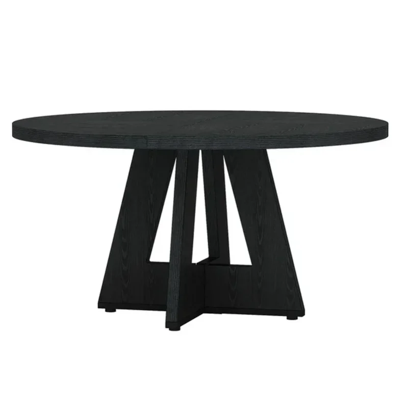 Okrągły drewniany stół do jadalni 120 cm w rustykalnym stylu wiejskim, mieszczący do 4 osób.