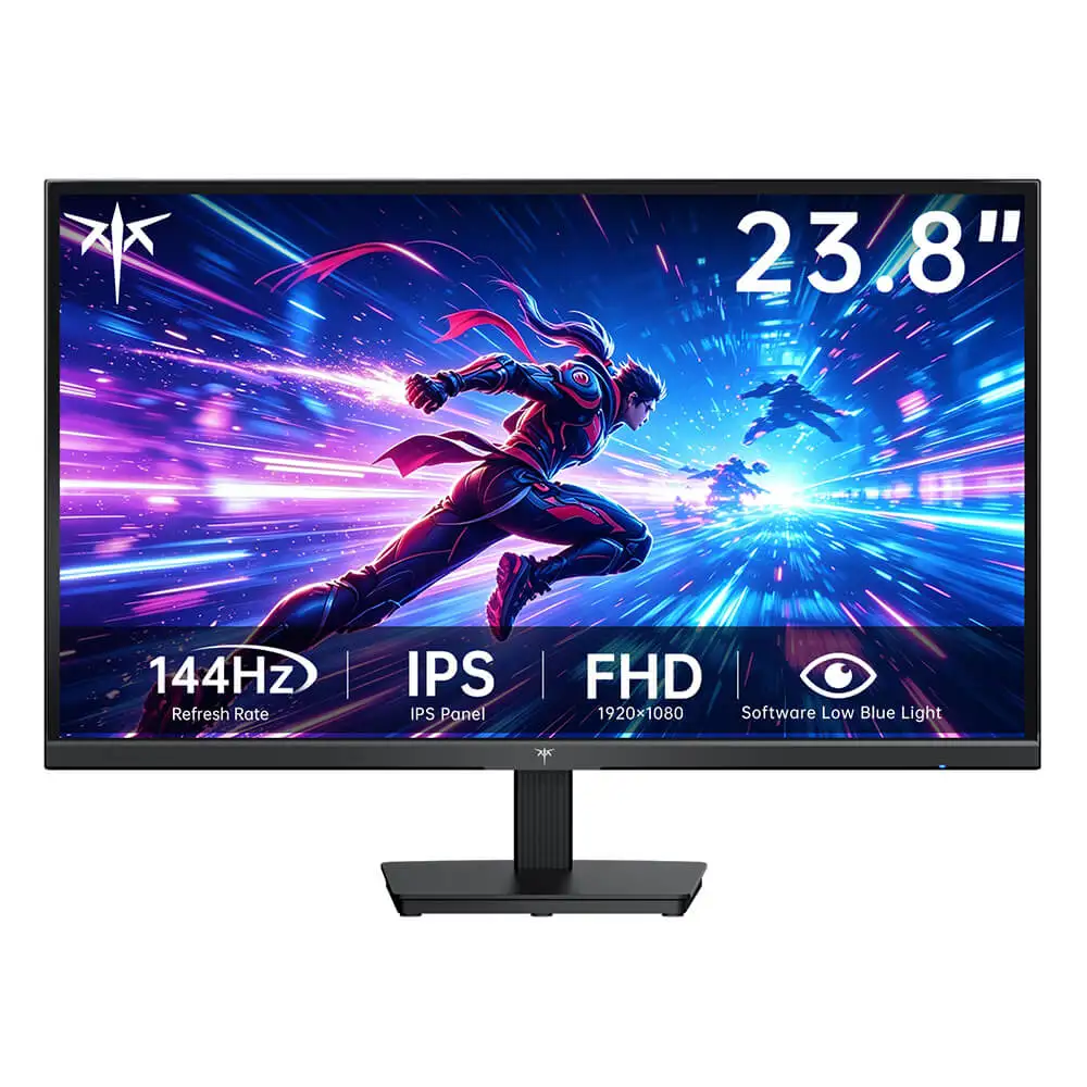 KTC H24B9S-2 23,8-calowy monitor gamingowy Full HD, wyświetlacz IPS, płynna częstotliwość odświeżania 144 Hz, 113% sRGB, 178 ° Kąt widzenia, Technologia ochrony wzroku, Porty HDMI i VGA, KTC H24B9S-2 23.8