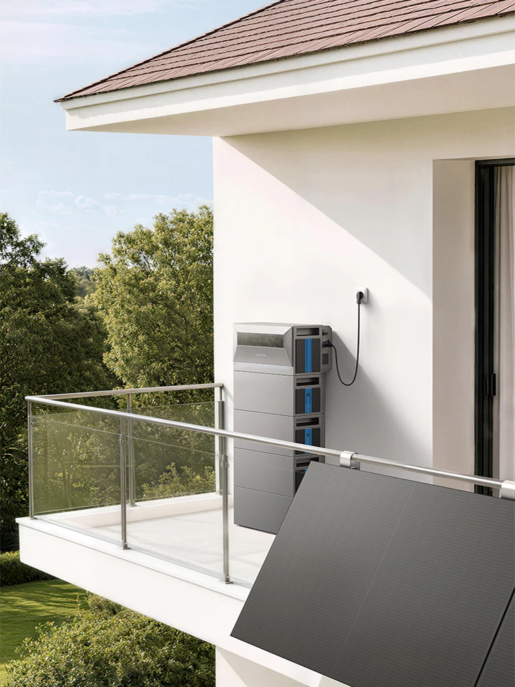 OUKITEL EP2500 Balkonowy System Magazynowania Energii Słonecznej, Bateria LiFePO4 o pojemności 2048Wh, Możliwość Rozszerzenia do 16,38kWh, Wejście PV 4000W, Stacja Zasilania On/Off-Grid 800W-2500W, EP2500E 2500W 2048Wh