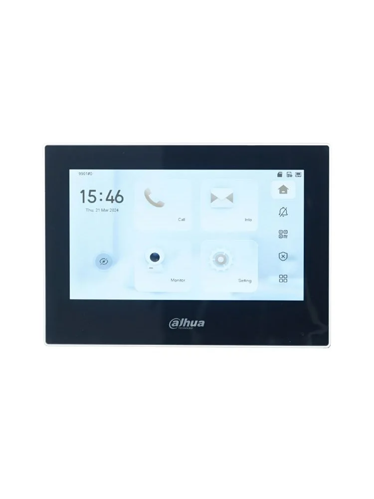 Dahua VTH2621GW-P / VTH2621G-P 802.3af PoE 7-calowy dotykowy monitor wewnętrzny, monitor dzwonka do drzwi, wideodomofon, wbudowana karta SD 3 pcs white screen