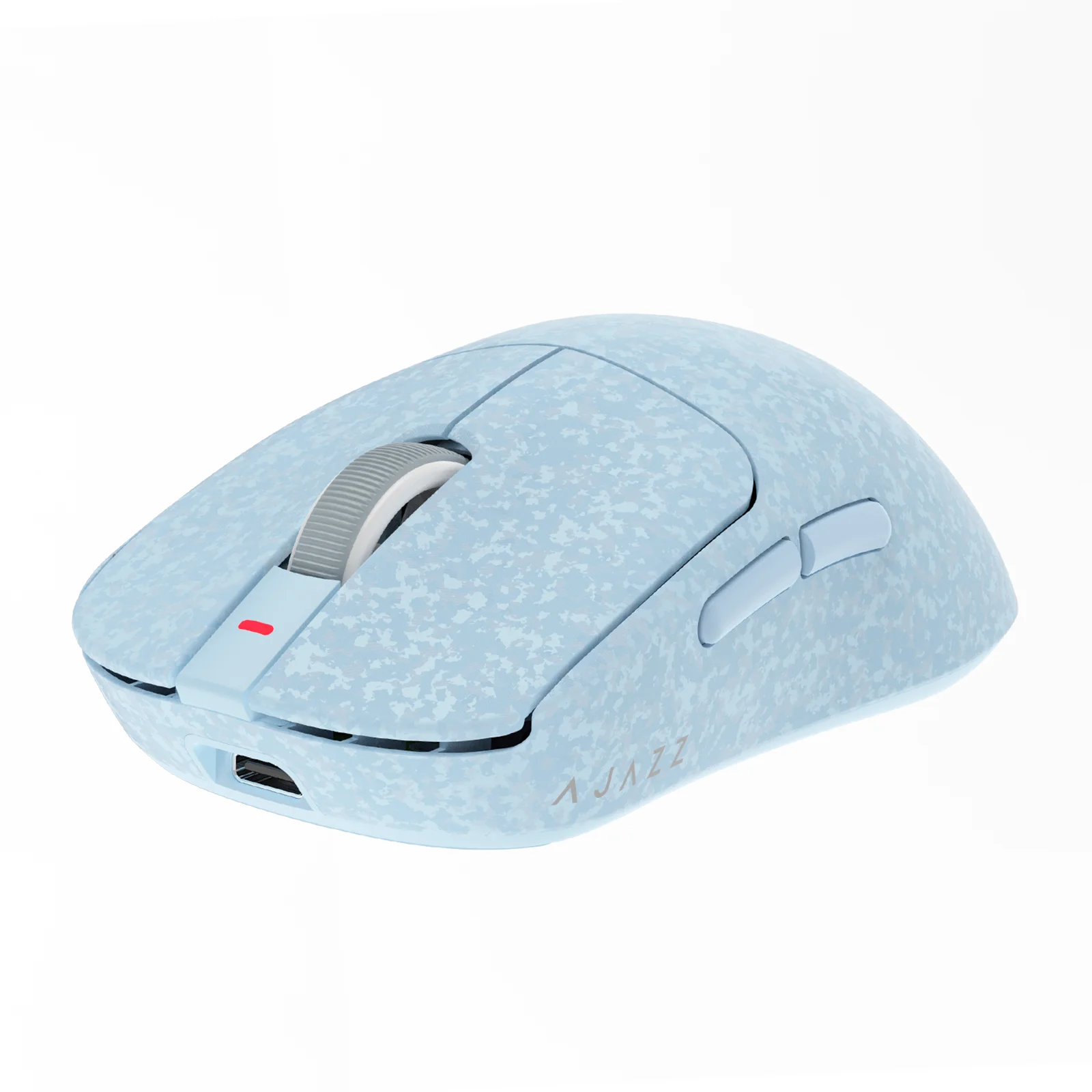 AJAZZ AJ199 Bezprzewodowa mysz gamingowa AI, ultralekka 60g z podwójną obudową, czujnik PAW3395, tryb potrójny 2.4G/Bluetooth/Przewodowa, szybka klawatura AI, programowalne przyciski, długa żywotność Niebieski
