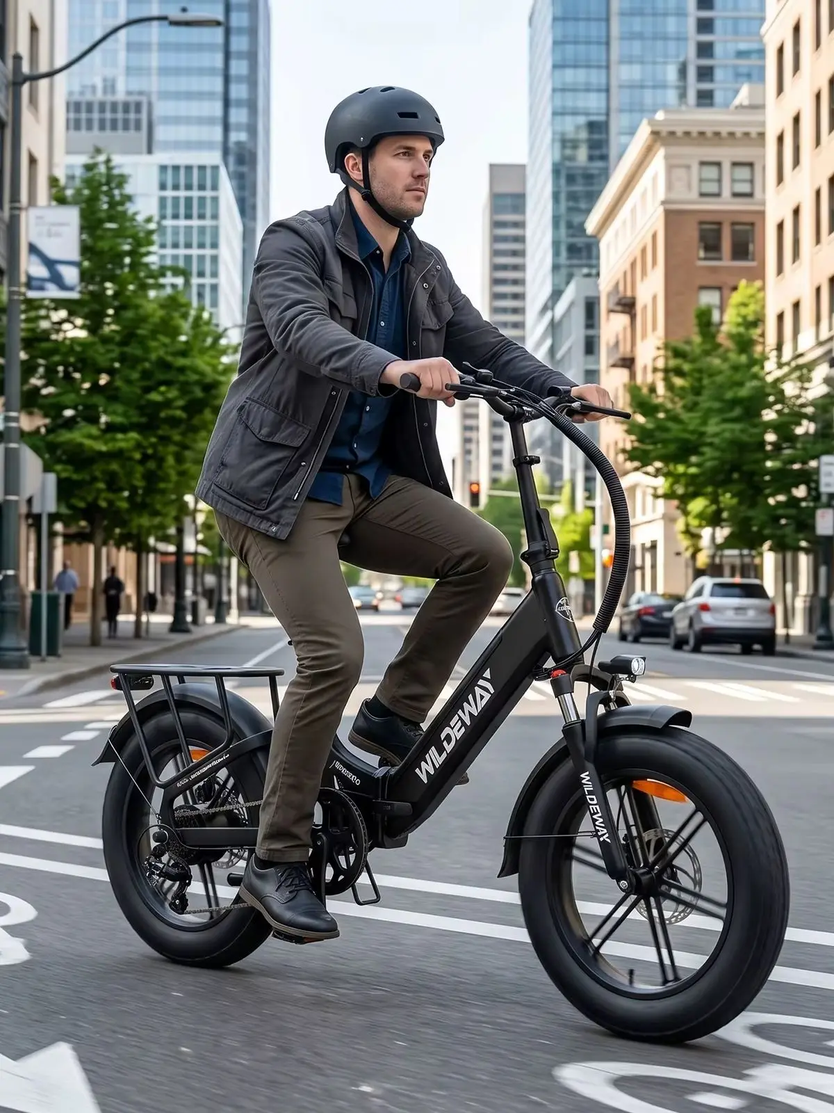 WILDEWAY TORPEDO Rower Elektryczny 250W Bezszczotkowy Silnik 15AH Bateria Zasięg do 100KM Certyfikat CE Przenośny E-Bike do Jazdy Miejskiej i Codziennych Podróży BIAŁY