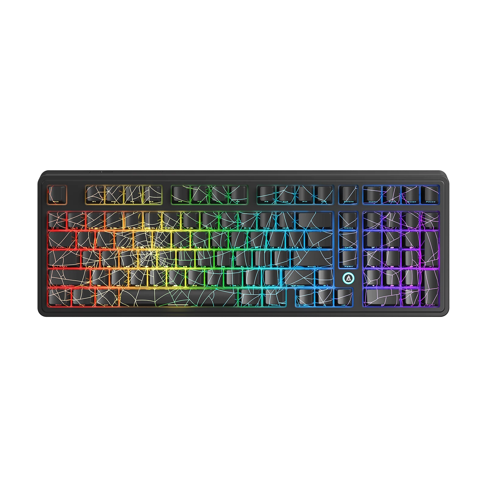 AJAZZ AK980 MAX Przewodowa Klawiatura Mechaniczna z Magnetycznymi Przełącznikami, Układ 98 Klawiszy, Konstrukcja Gasket z Ochroną Przed Kurzem, Podświetlenie RGB, Pełna Obsługa Hot-swap, Odłączany Khaki
