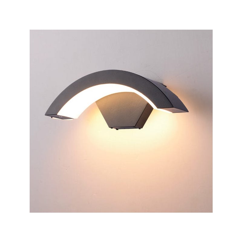 Kinkiet zewnętrzny LED, 24 W, nowoczesny kinkiet zewnętrzny, oświetlenie dekoracyjne do wnętrz, wodoodporny IP65, ciepła biel 3000 K