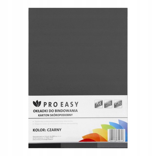 ProEasy Czarne okładki do bindowania paczka 100 szt. CK1