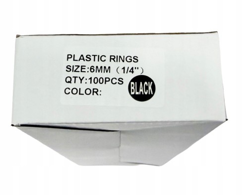 ProEasy Grzbiety plastikowe czarne 6mm 100szt