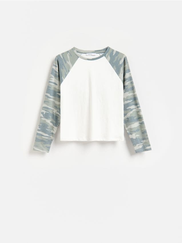 Reserved - Bawełniany longsleeve - wielobarwny