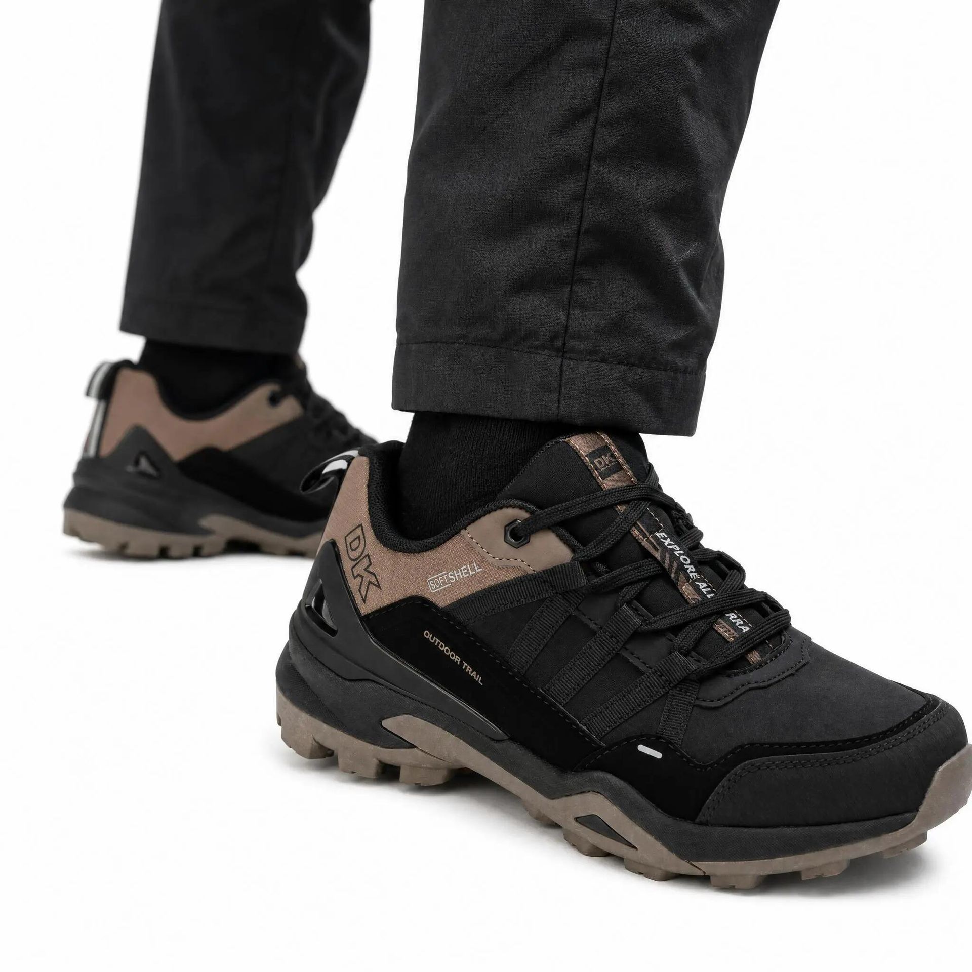Buty męskie sportowe trekkingowe DK VENOM VB17920 BLACK BROWN