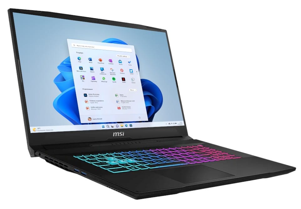 MSI Katana 17 B14WFK-400XPL - i7-14650HX 17,3'' 16GB 512GB W11Home RTX 5060 Czarny B14WFK-400XPL|5M2W11H
