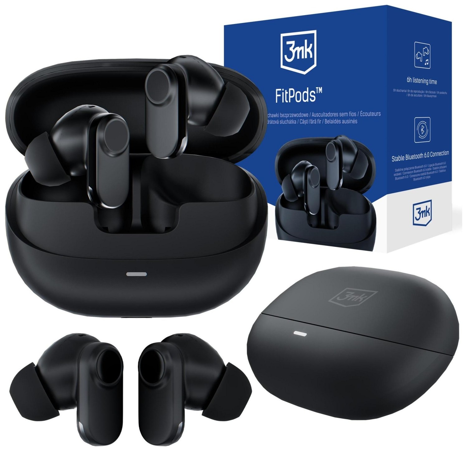 3mk FitPods BT 6.0 czarne