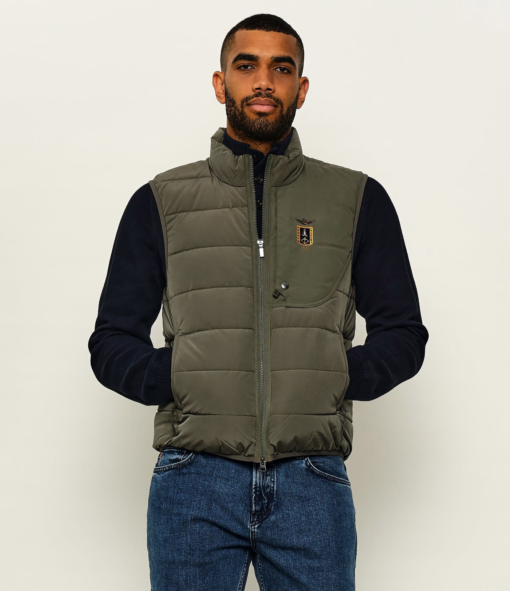 Aeronautica Militare Bezrękawnik Slim Fit