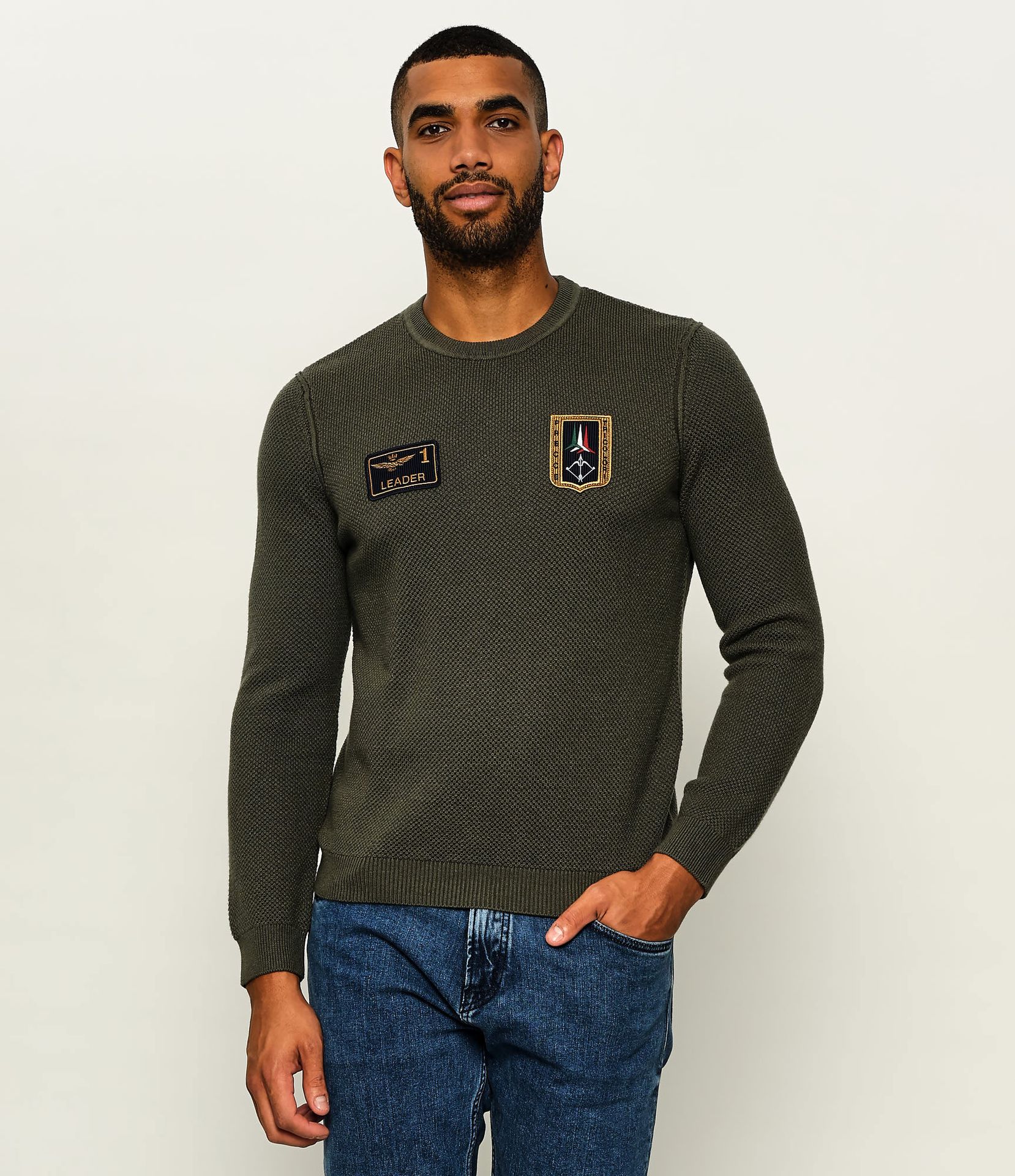 Aeronautica Militare Sweter Regular Fit z dodatkiem wełny