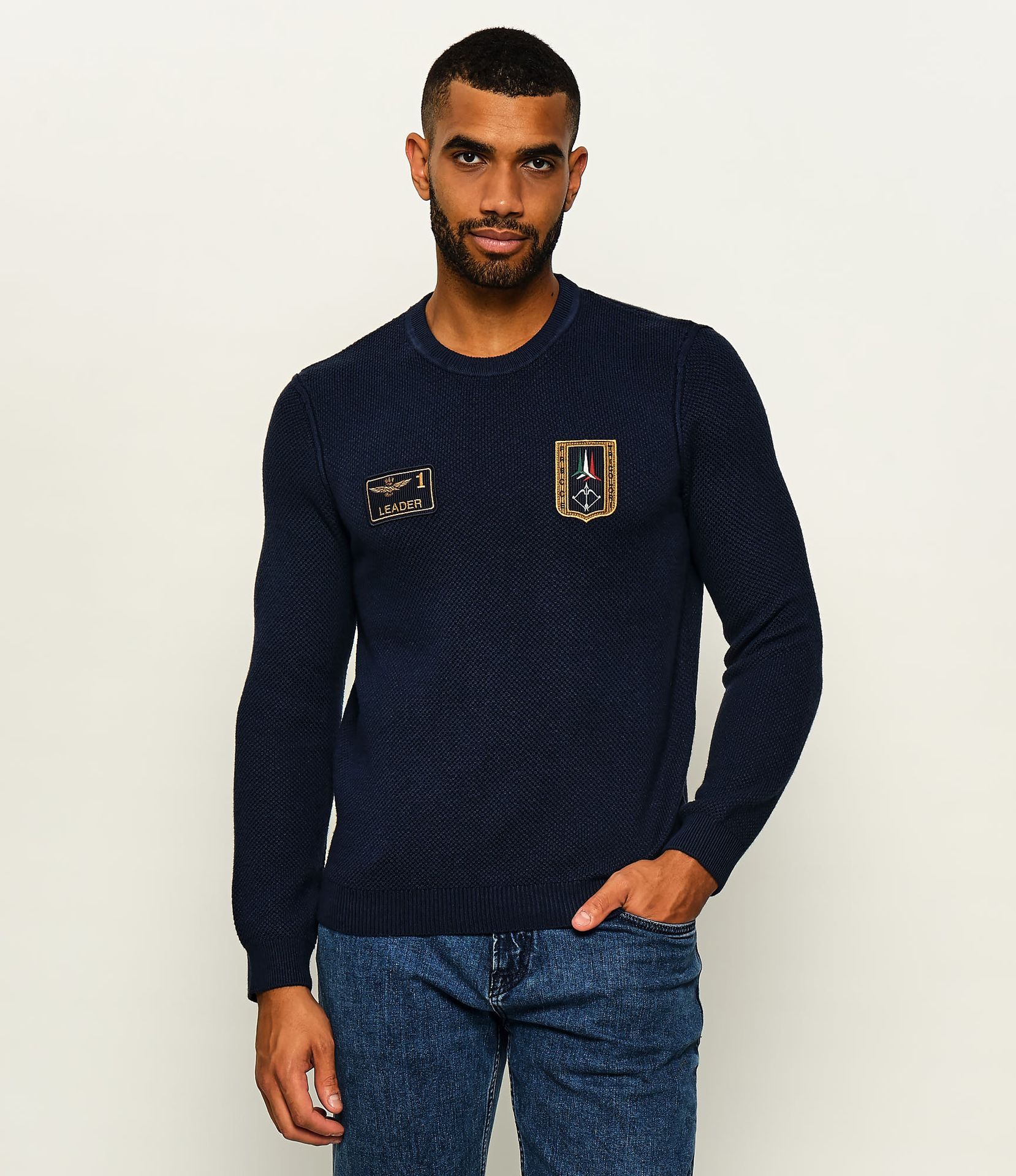 Aeronautica Militare Sweter Regular Fit z dodatkiem wełny