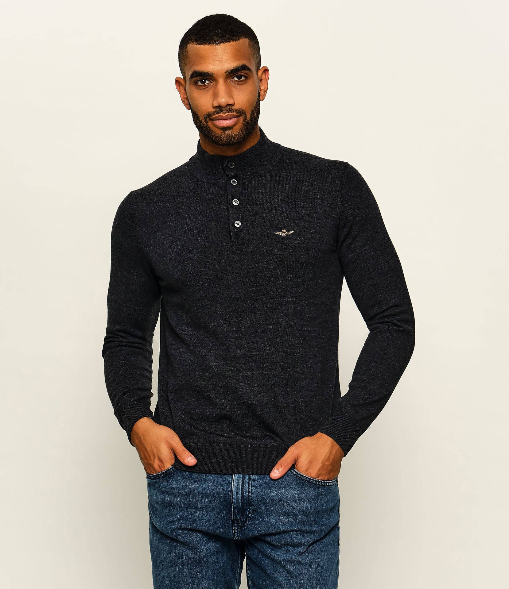 Aeronautica Militare Wełniany golf Regular Fit