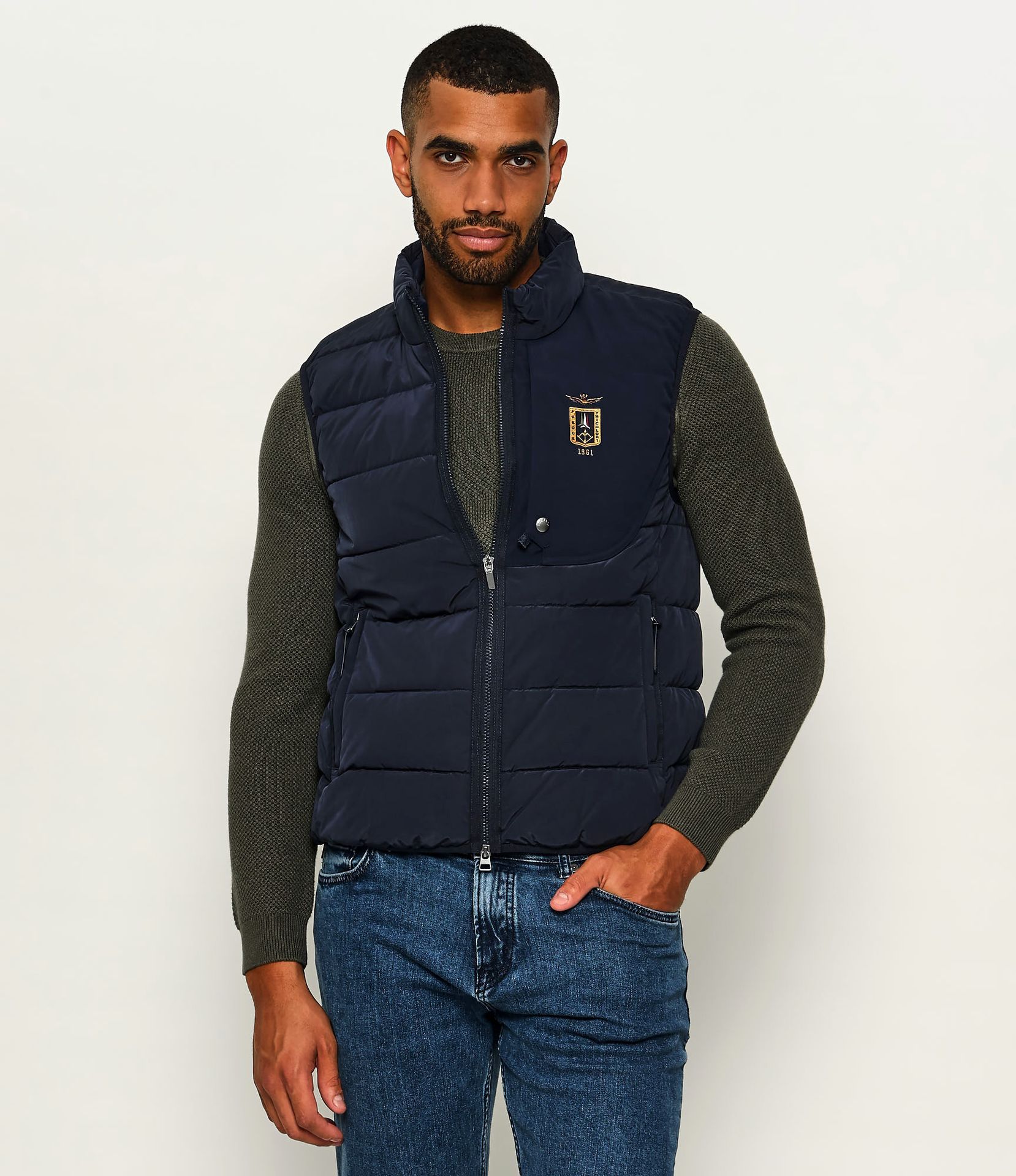 Aeronautica Militare Bezrękawnik Slim Fit
