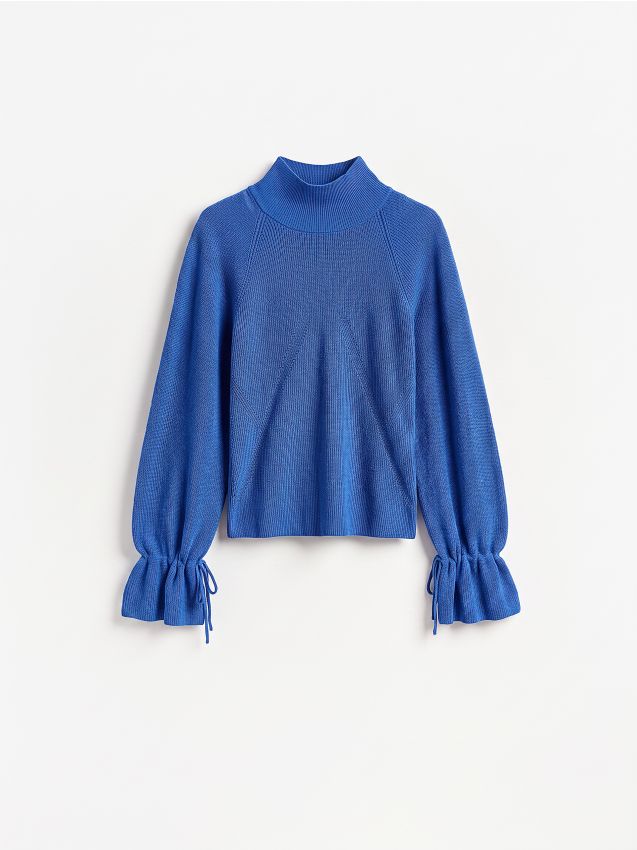 Reserved - Sweter z domieszką wełny - niebieski