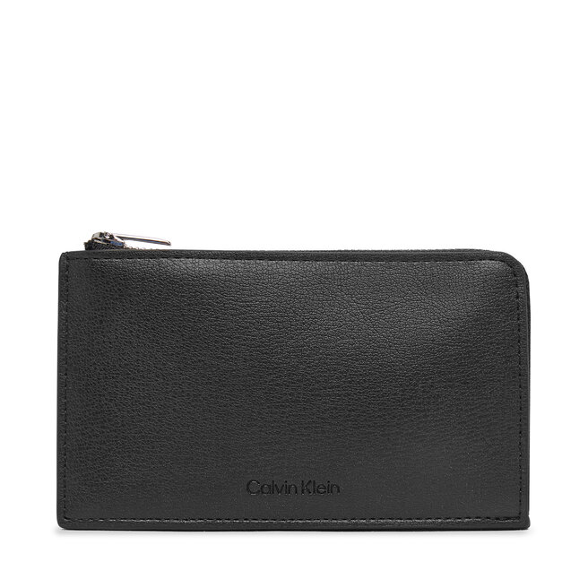 Etui na klucze Calvin Klein Foil Logo L-Zip Cardcase LV04F1317G Czarny