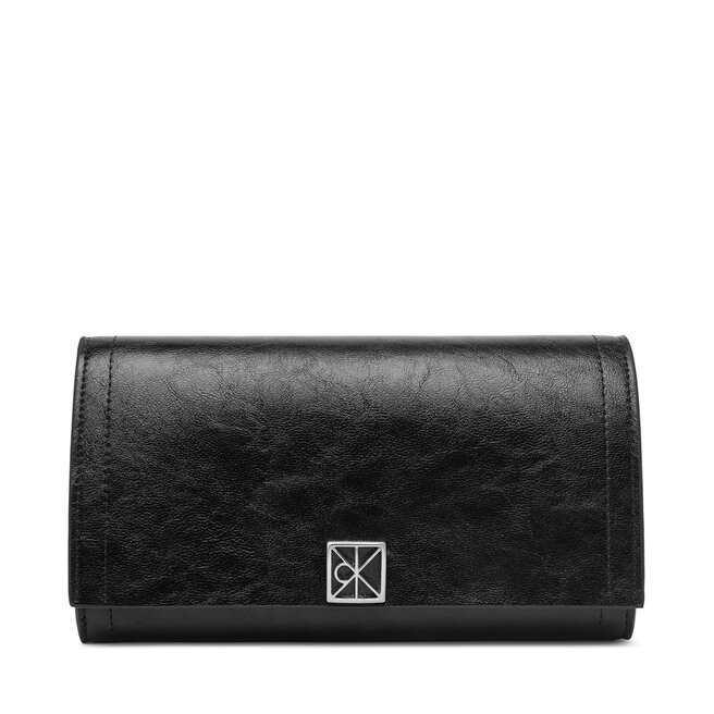 Portfel Calvin Klein Emblem Hw Long Bifold LV04F1316G Czarny
