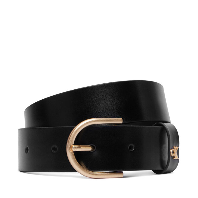 Pasek Calvin Klein Rounded Buckle Ck Loop 35Mm LV04F7145G Czarny