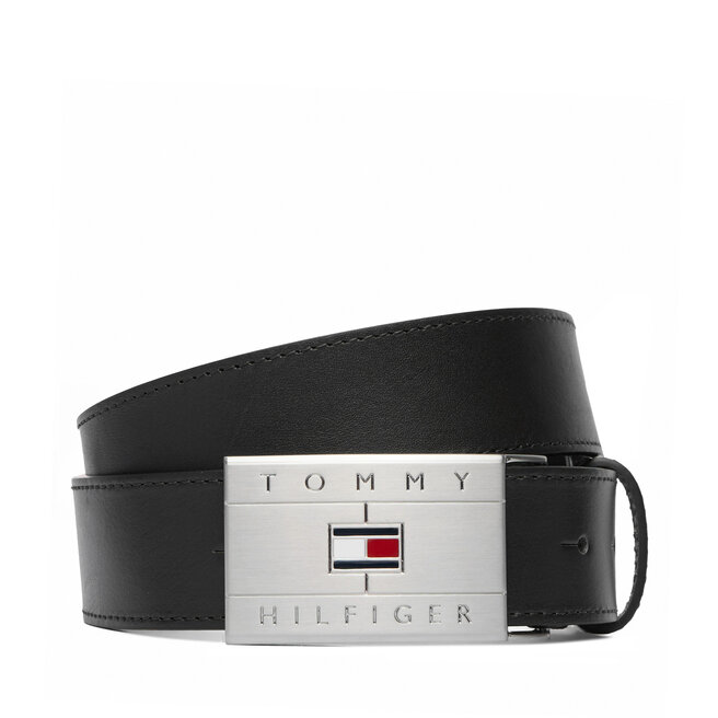 Pasek Tommy Hilfiger Th Flag Plaque Belt AM0AM14322 Brązowy