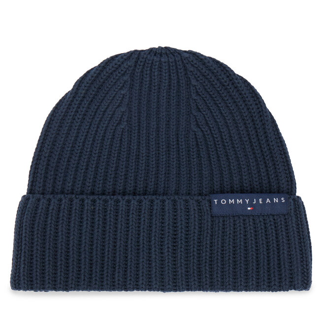 Czapka Tommy Jeans Tjm Linear Logo Beanie AM0AM14865 Granatowy